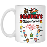 Grandma's Reindeers Personalized Ceramic Coffee Mugs Christmas Special Edition